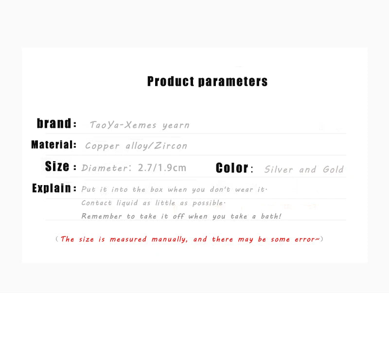 Kolczyki z wkładką w kolorze złotym i srebrnym z cyrkoniami